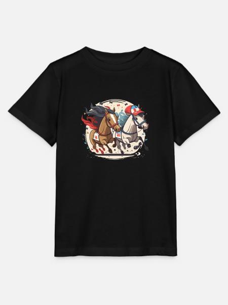 Galoppierender Ruhm - Stanley/Stella Kinder T-Shirt MINI CREATOR  - Schwarz