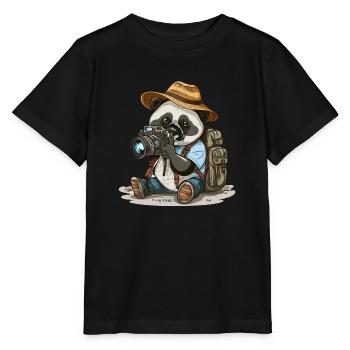 À la découverte du monde - T-shirt bio MINI CREATOR Stanley/Stella Enfant - noir - Devant - Mikhail (115cm)