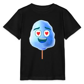 Zuckerwatte Blau - Stanley/Stella Kinder T-Shirt MINI CREATOR  - Schwarz - Vorne - Mikhail (115cm)