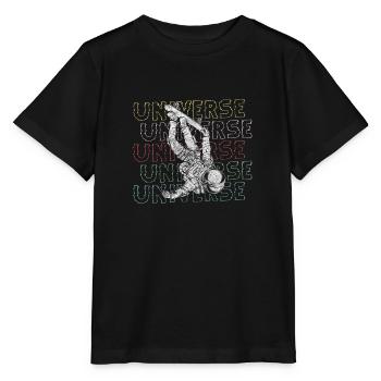 Astronaut Sterne Kosmos - Stanley/Stella Kinder T-Shirt MINI CREATOR  - Schwarz - Vorne - Mikhail (115cm)