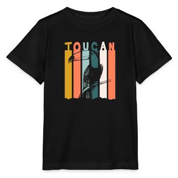 Toucan Jungle Nature South America - Stanley/Stella MINI CREATOR Kids’ T-Shirt - black - Front - Mikhail (115cm)