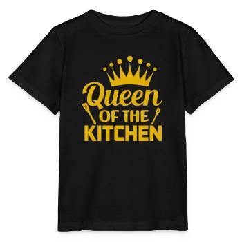 Queen Of The Kitchen. Kitchen Quote, Baking Quote. - Stanley/Stella MINI CREATOR Kids’ T-Shirt - black - Front - Mikhail (115cm)