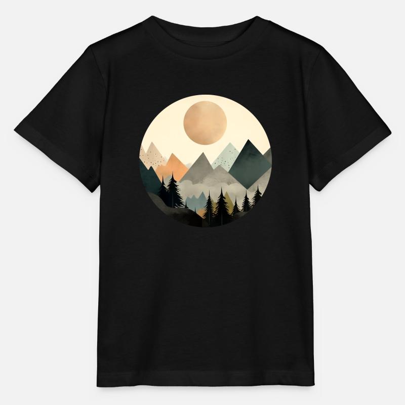 Berge - Stanley/Stella Kinder T-Shirt MINI CREATOR  - Schwarz