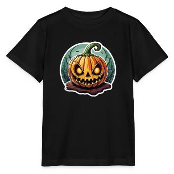 Sinister Jack o' Lantern Pumpkin - Stanley/Stella MINI CREATOR Kids’ T-Shirt - black - Front - Mikhail (115cm)