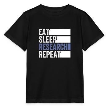 Répétition de la recherche sur le sommeil de l’alimentation - T-shirt bio MINI CREATOR Stanley/Stella Enfant - noir - Devant - Mikhail (115cm)