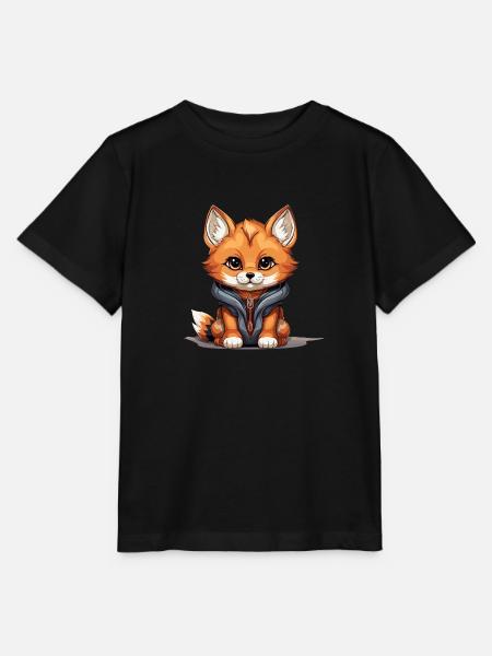 Fuchs - Kawaii Style - Stanley/Stella Kinder T-Shirt MINI CREATOR  - Schwarz