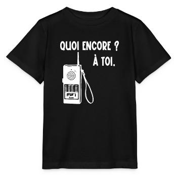 quoi encore - T-shirt bio MINI CREATOR Stanley/Stella Enfant - noir - Devant - Mikhail (115cm)
