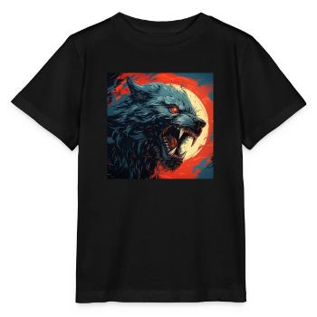 Werewolf Monster in a comic style - Stanley/Stella MINI CREATOR Kids’ T-Shirt - black - Front - Mikhail (115cm)