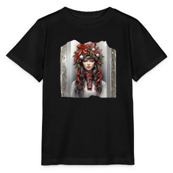 Père Noël réveillon de Noël messe de minuit arbres de Noël cadeaux - T-shirt bio MINI CREATOR Stanley/Stella Enfant - noir - Devant - Mikhail (115cm)
