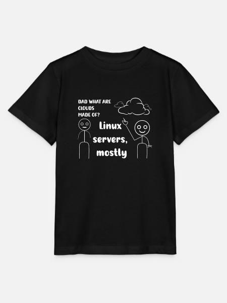 Papa, wovon sind Wolken verrückt? Linux-Server meist - Stanley/Stella Kinder T-Shirt MINI CREATOR - Schwarz