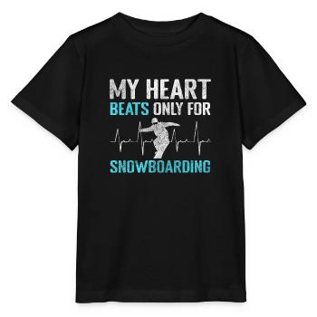 Snowboarder Schnee Berg Winterurlaub - Stanley/Stella Kinder T-Shirt MINI CREATOR  - Schwarz - Vorne - Mikhail (115cm)