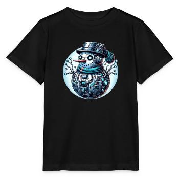 Cyberpunk Schneemann - Stanley/Stella Kinder T-Shirt MINI CREATOR  - Schwarz - Vorne - Mikhail (115cm)