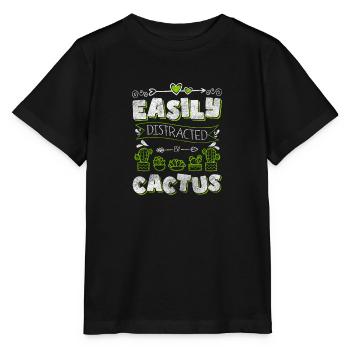 Cactus piquants jardinier piqûre - T-shirt bio MINI CREATOR Stanley/Stella Enfant - noir - Devant - Mikhail (115cm)
