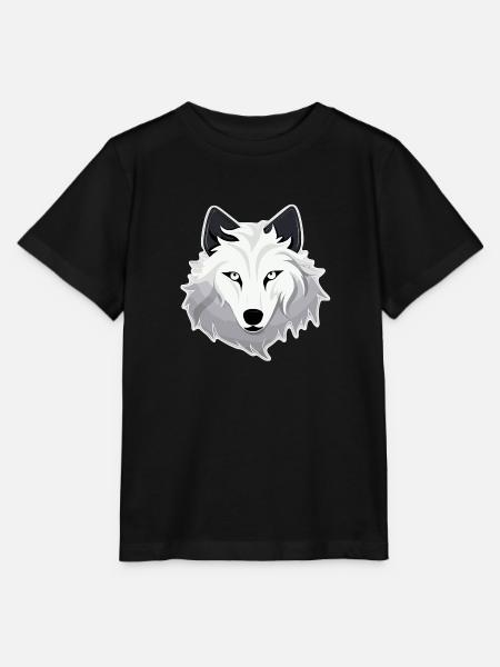 Wolf - Illustration - Stanley/Stella Kinder T-Shirt MINI CREATOR - Schwarz