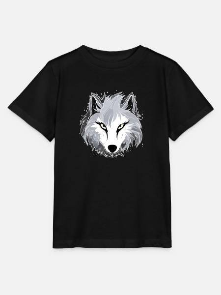 Wolf - Illustration - Stanley/Stella Kinder T-Shirt MINI CREATOR - Schwarz