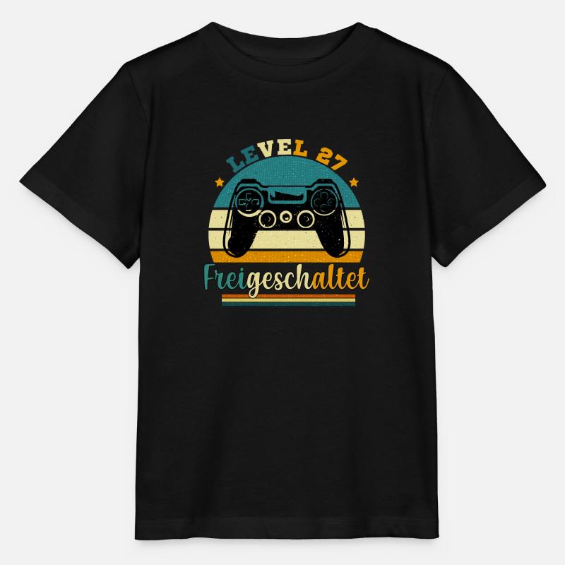 Level 27 Freigeschaltete Geschenkidee 27 Jahre - Stanley/Stella Kinder T-Shirt MINI CREATOR  - Schwarz