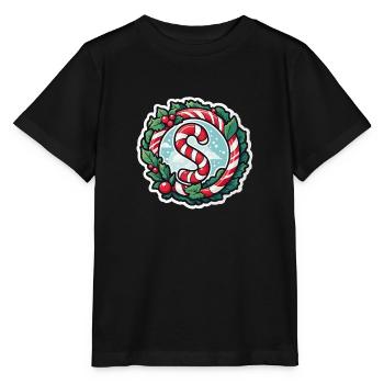 Zuckerstange Weihnachten Zeichnung - Stanley/Stella Kinder T-Shirt MINI CREATOR  - Schwarz - Vorne - Mikhail (115cm)
