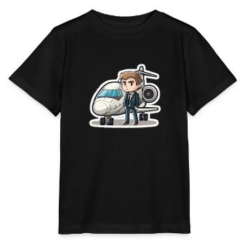 The Aviator - Stanley/Stella MINI CREATOR Kids’ T-Shirt - black - Front - Mikhail (115cm)