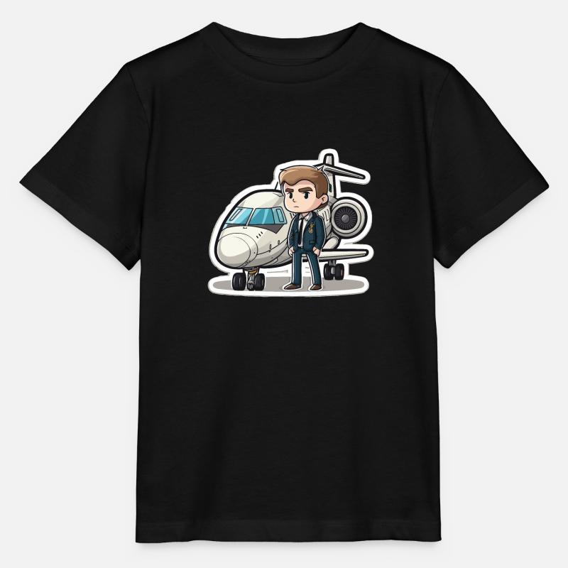 Der Flieger - Stanley/Stella Kinder T-Shirt MINI CREATOR  - Schwarz