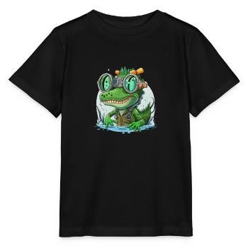Crocodile et tubas - T-shirt bio MINI CREATOR Stanley/Stella Enfant - noir - Devant - Mikhail (115cm)