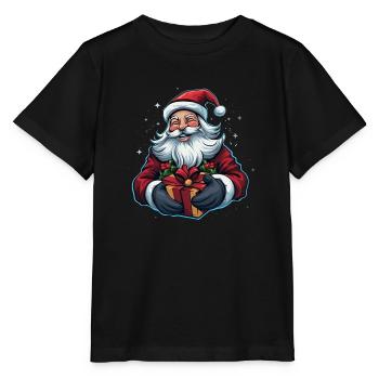 Le Père Noël vous souhaite un joyeux Noël - T-shirt bio MINI CREATOR Stanley/Stella Enfant - noir - Devant - Mikhail (115cm)