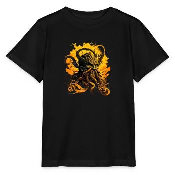 König der gelben Tentakel - Stanley/Stella Kinder T-Shirt MINI CREATOR  - Schwarz - Vorne - Mikhail (115cm)