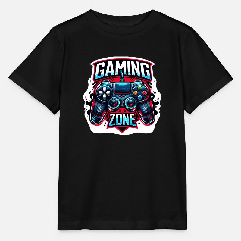 Gaming Zone - Illustration de la manette - T-shirt bio MINI CREATOR Stanley/Stella Enfant - noir