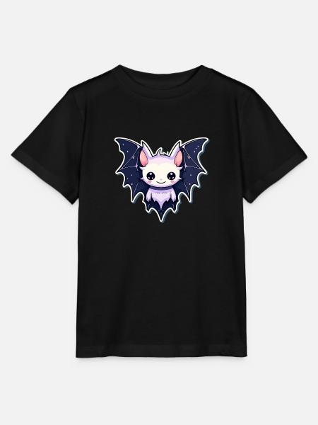 Fledermaus Illustration - Stanley/Stella Kinder T-Shirt MINI CREATOR  - Schwarz