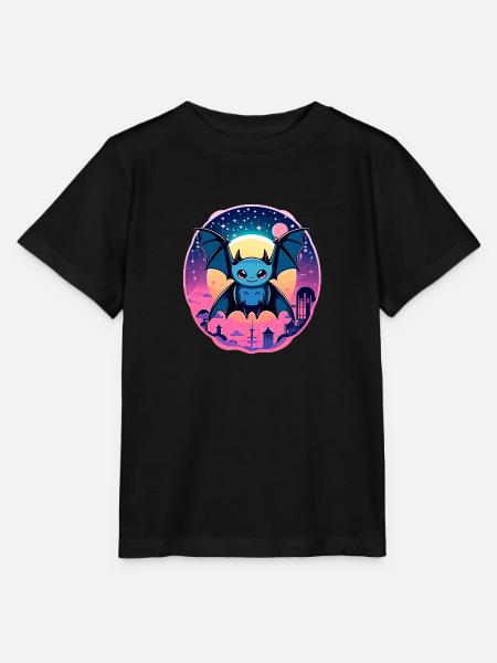 Fledermaus Illustration - Stanley/Stella Kinder T-Shirt MINI CREATOR - Schwarz