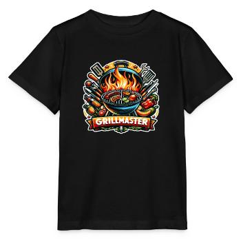 GrillMaster - Grill Illustration - Stanley/Stella MINI CREATOR Kids’ T-Shirt - black - Front - Mikhail (115cm)