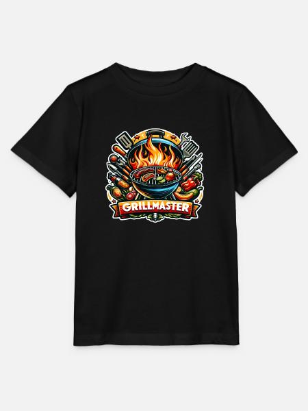 GrillMaster - Grill Illustration - Stanley/Stella Kinder T-Shirt MINI CREATOR  - Schwarz