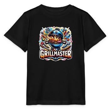 GrillMaster - Grill Illustration - Stanley/Stella MINI CREATOR Kids’ T-Shirt - black - Front - Mikhail (115cm)