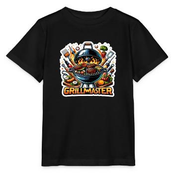GrillMaster - Grill Illustration - Stanley/Stella MINI CREATOR Kids’ T-Shirt - black - Front - Mikhail (115cm)