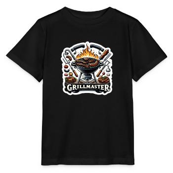 GrillMaster - Grill Illustration - Stanley/Stella MINI CREATOR Kids’ T-Shirt - black - Front - Mikhail (115cm)