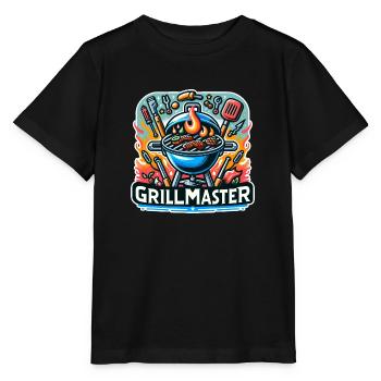 GrillMaster - Grill Illustration - Stanley/Stella MINI CREATOR Kids’ T-Shirt - black - Front - Mikhail (115cm)
