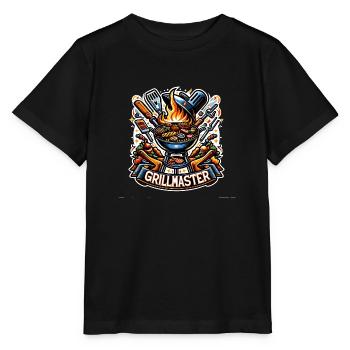 GrillMaster - Grill Illustration - Stanley/Stella MINI CREATOR Kids’ T-Shirt - black - Front - Mikhail (115cm)