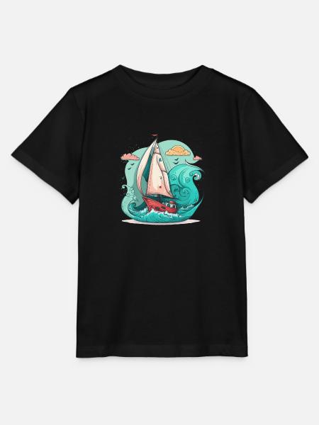Der Seefahrer - Stanley/Stella Kinder T-Shirt MINI CREATOR  - Schwarz