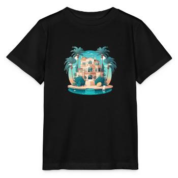 L’évasion insulaire - T-shirt bio MINI CREATOR Stanley/Stella Enfant - noir - Devant - Mikhail (115cm)