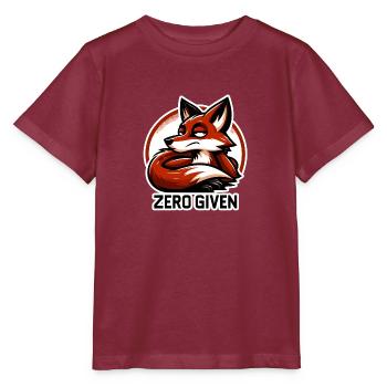 Zero Given - Fuchs Illustration - Stanley/Stella Kinder T-Shirt MINI CREATOR  - Burgunderrot - Vorne - Kain (125cm)