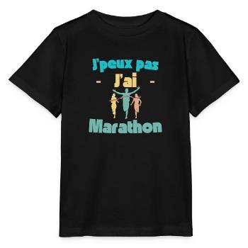 Ich kann keinen Marathon - Stanley/Stella Kinder T-Shirt MINI CREATOR  - Schwarz - Vorne - Mikhail (115cm)