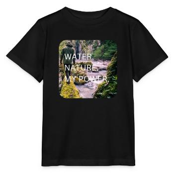 Water Nature My Power - Stanley/Stella Kinder T-Shirt MINI CREATOR  - Schwarz - Vorne - Mikhail (115cm)