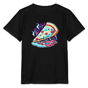 Pizza Slice Zeichnung - Stanley/Stella Kinder T-Shirt MINI CREATOR  - Schwarz - Vorne - Mikhail (115cm)
