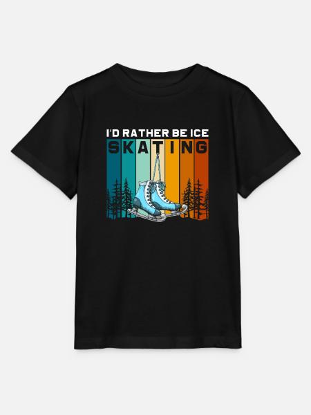 Eislaufen Schlittschuhe Kälte Eislauf - Stanley/Stella Kinder T-Shirt MINI CREATOR  - Schwarz