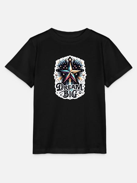 Dream Big - Sternschnuppe Illustration - Stanley/Stella Kinder T-Shirt MINI CREATOR  - Schwarz