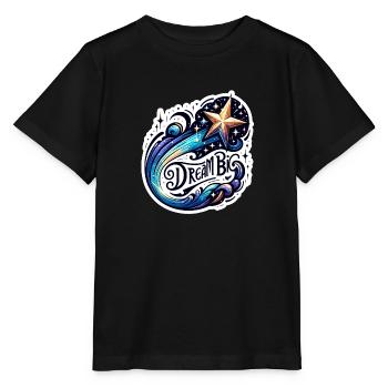 Dream Big - Shooting Star Illustration - Stanley/Stella MINI CREATOR Kids’ T-Shirt - black - Front - Mikhail (115cm)
