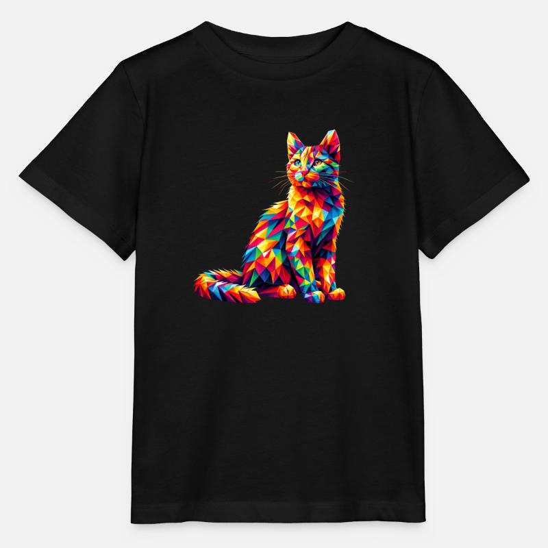 Katze - Stanley/Stella Kinder T-Shirt MINI CREATOR - Schwarz