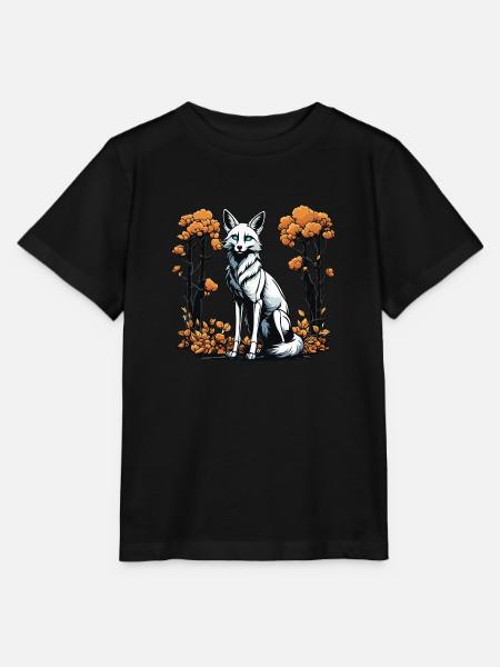 Fuchs Skelett Illustration - Stanley/Stella Kinder T-Shirt MINI CREATOR - Schwarz