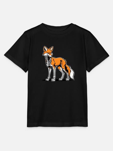 Fuchs Skelett Illustration - Stanley/Stella Kinder T-Shirt MINI CREATOR - Schwarz
