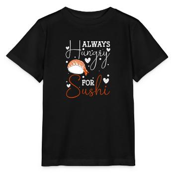 Sushi Food Maki Chopsticks - Stanley/Stella MINI CREATOR Kids’ T-Shirt - black - Front - Mikhail (115cm)