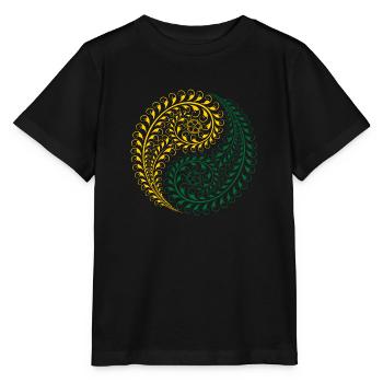 Jing Jang Yellow Green - Stanley/Stella MINI CREATOR Kids’ T-Shirt - black - Front - Mikhail (115cm)
